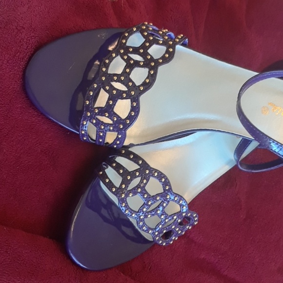 Annie Purple heels open toes ankle strap - Picture 3 of 4